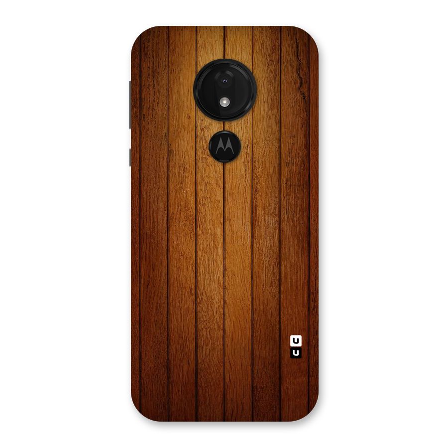 Proper Brown Wood Back Case for Moto G7 Power
