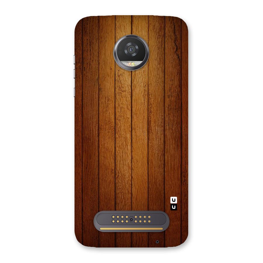 Proper Brown Wood Back Case for Moto Z2 Play