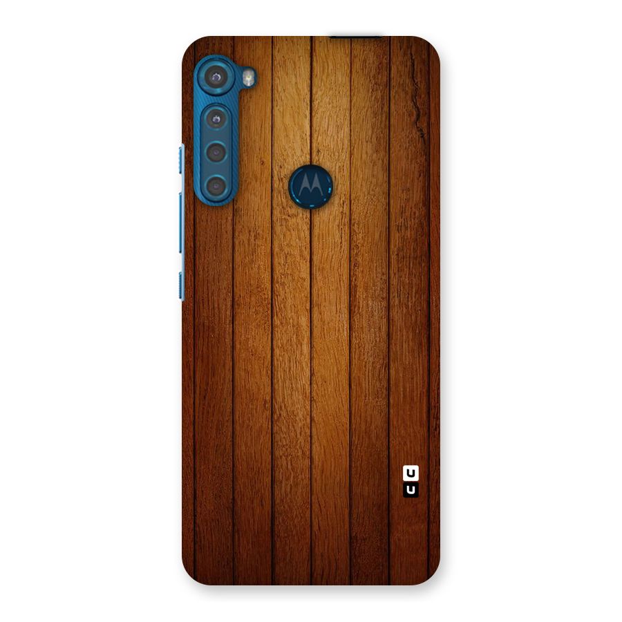 Proper Brown Wood Back Case for Motorola One Fusion Plus