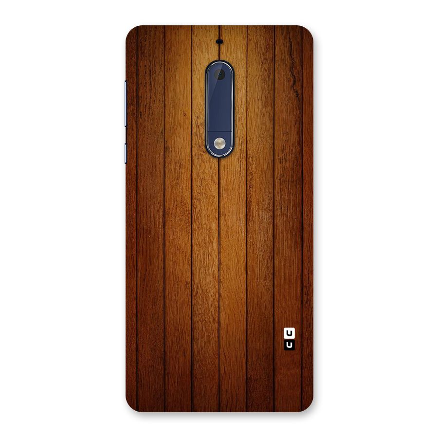 Proper Brown Wood Back Case for Nokia 5