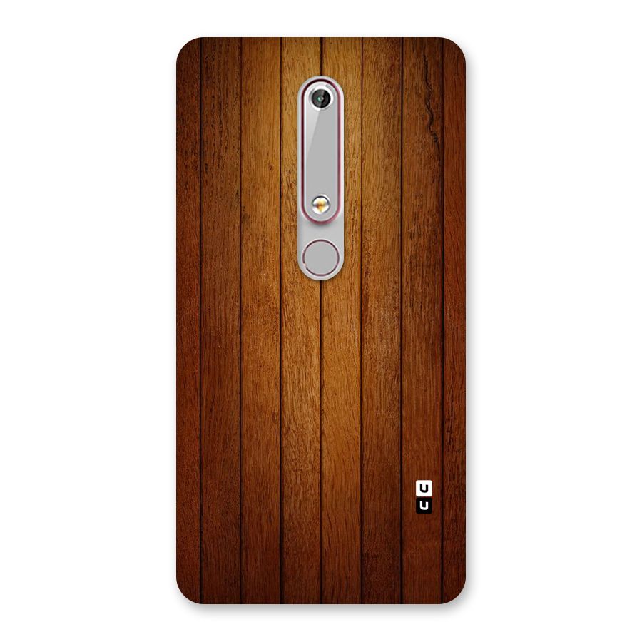 Proper Brown Wood Back Case for Nokia 6.1