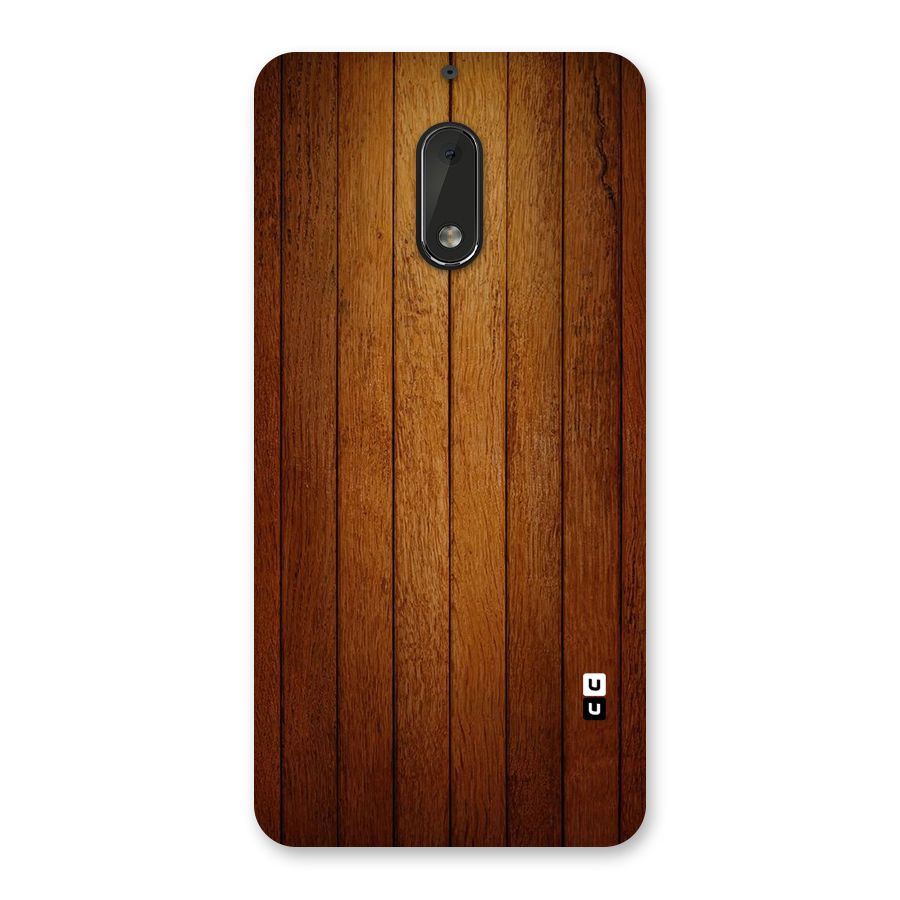 Proper Brown Wood Back Case for Nokia 6