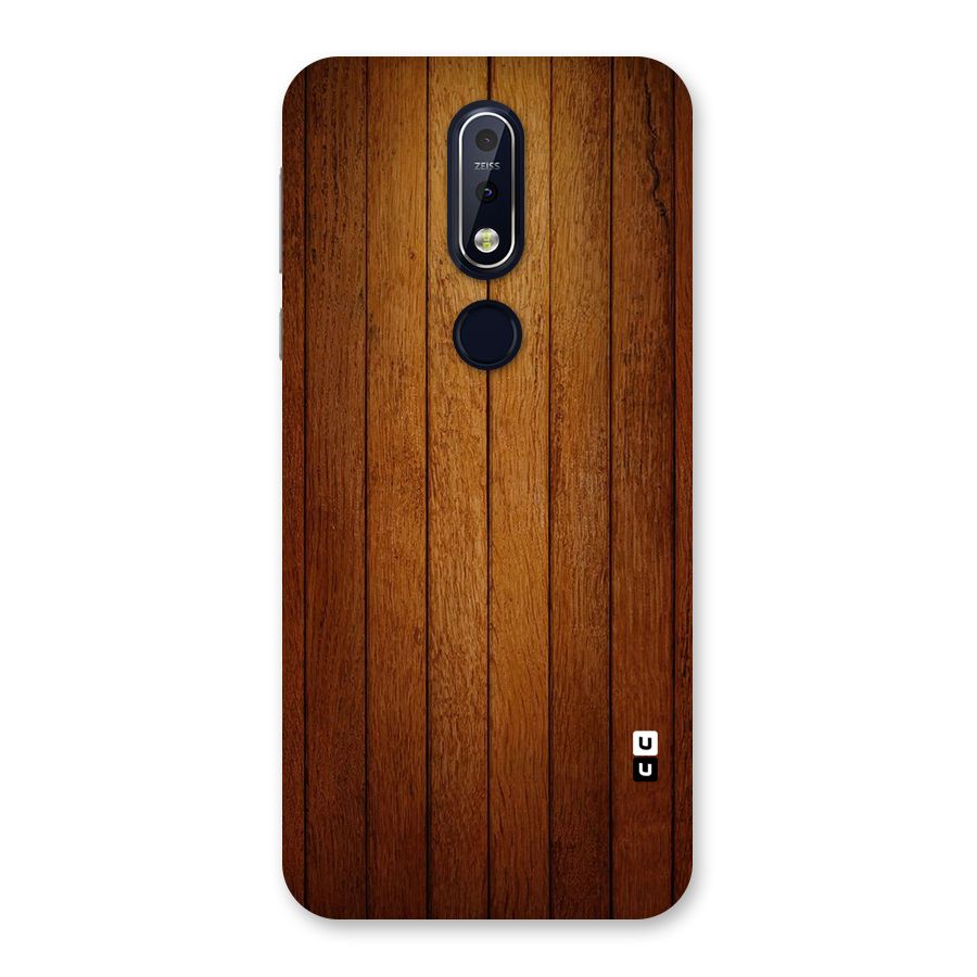 Proper Brown Wood Back Case for Nokia 7.1