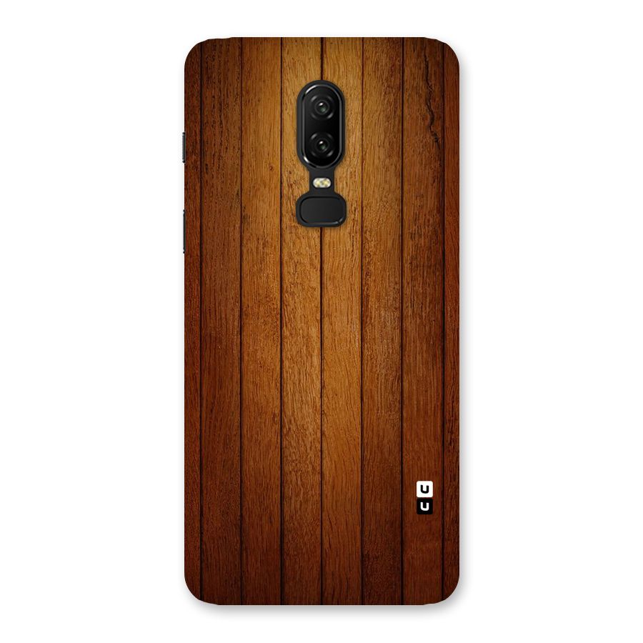 Proper Brown Wood Back Case for OnePlus 6