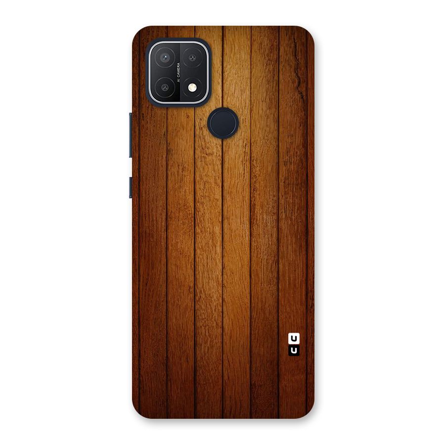 Proper Brown Wood Back Case for Oppo A15s
