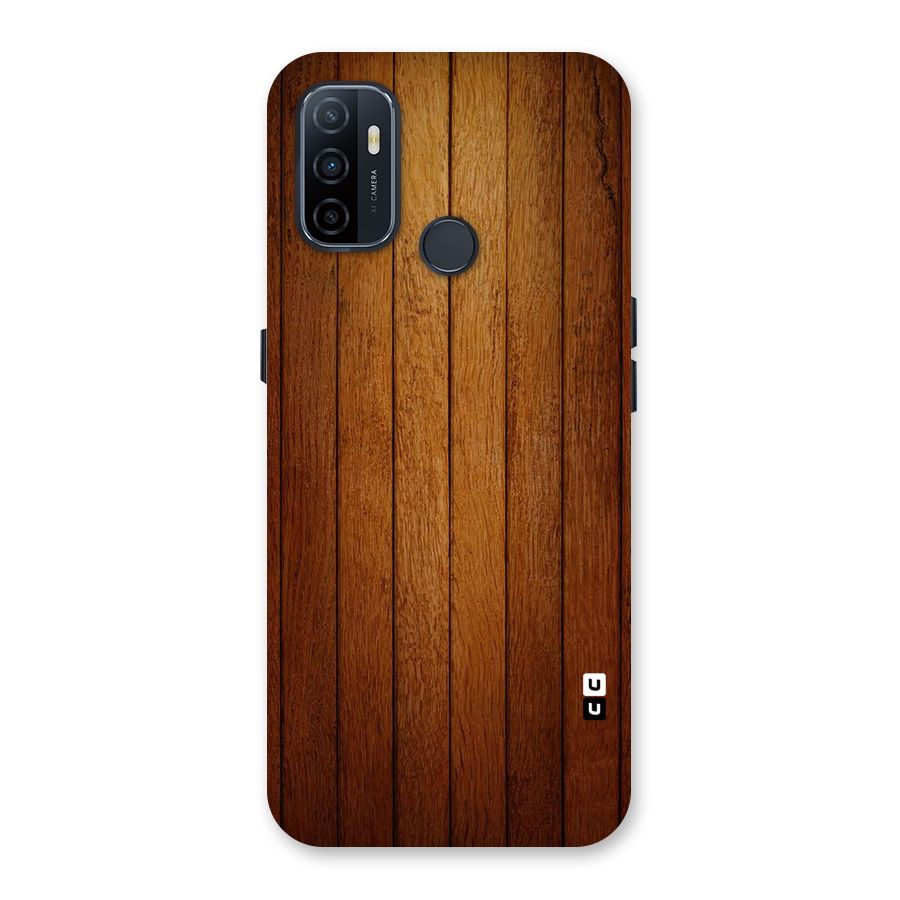 Proper Brown Wood Back Case for Oppo A32