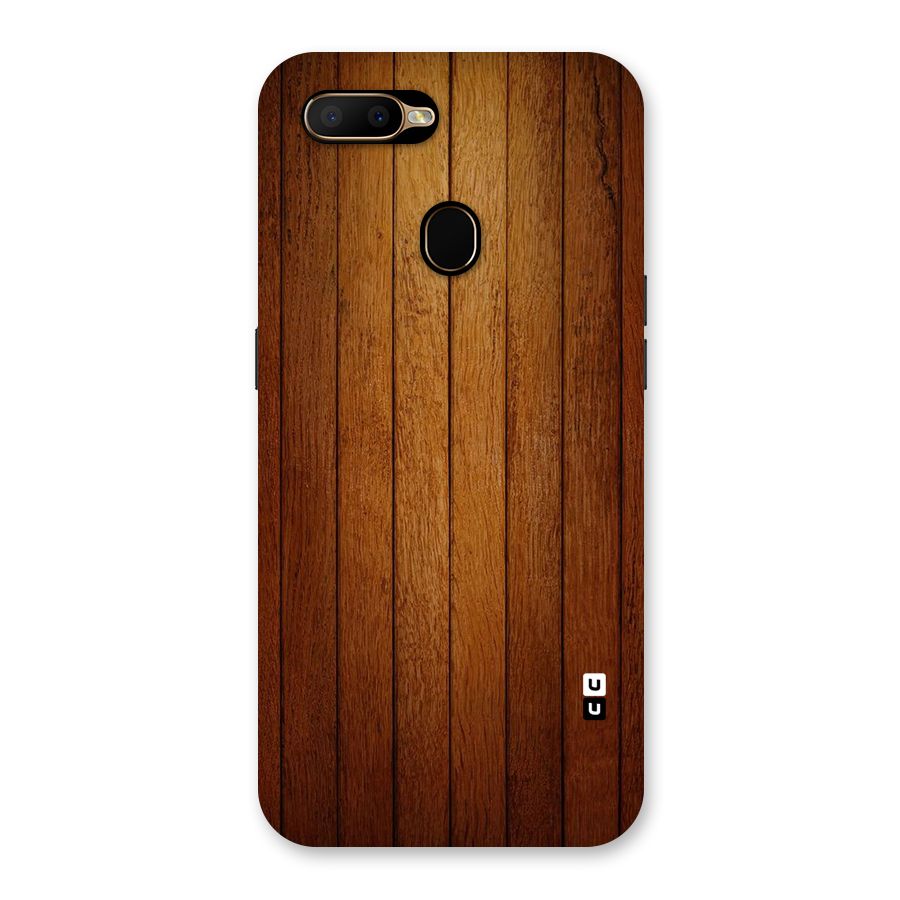 Proper Brown Wood Back Case for Oppo A5s