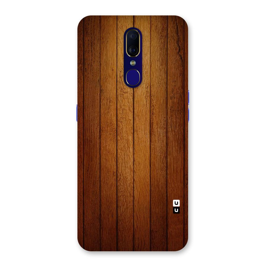 Proper Brown Wood Back Case for Oppo F11