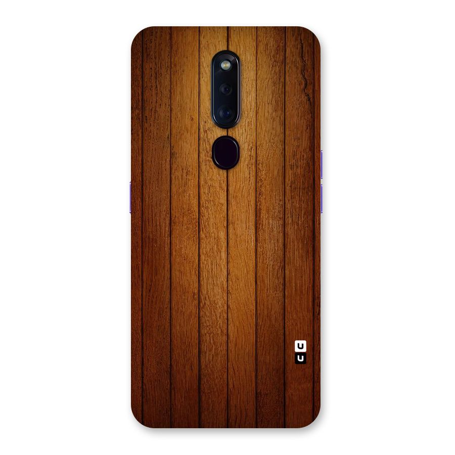 Proper Brown Wood Back Case for Oppo F11 Pro