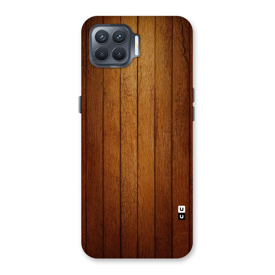 Proper Brown Wood Back Case for Oppo F17 Pro