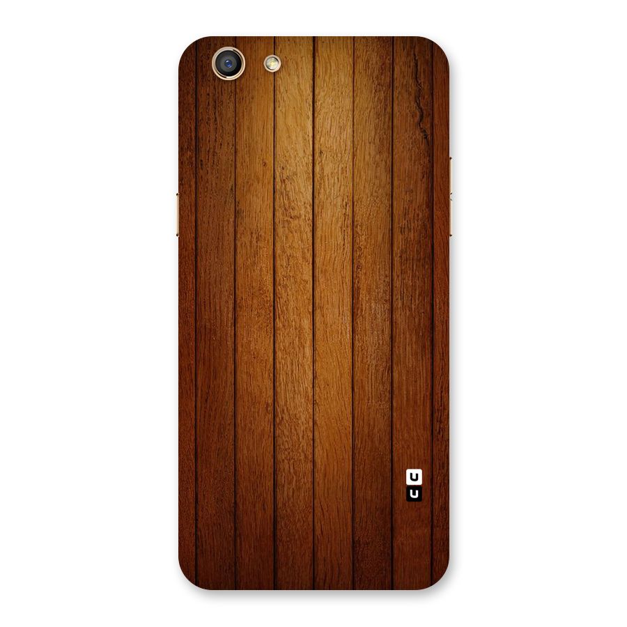 Proper Brown Wood Back Case for Oppo F3