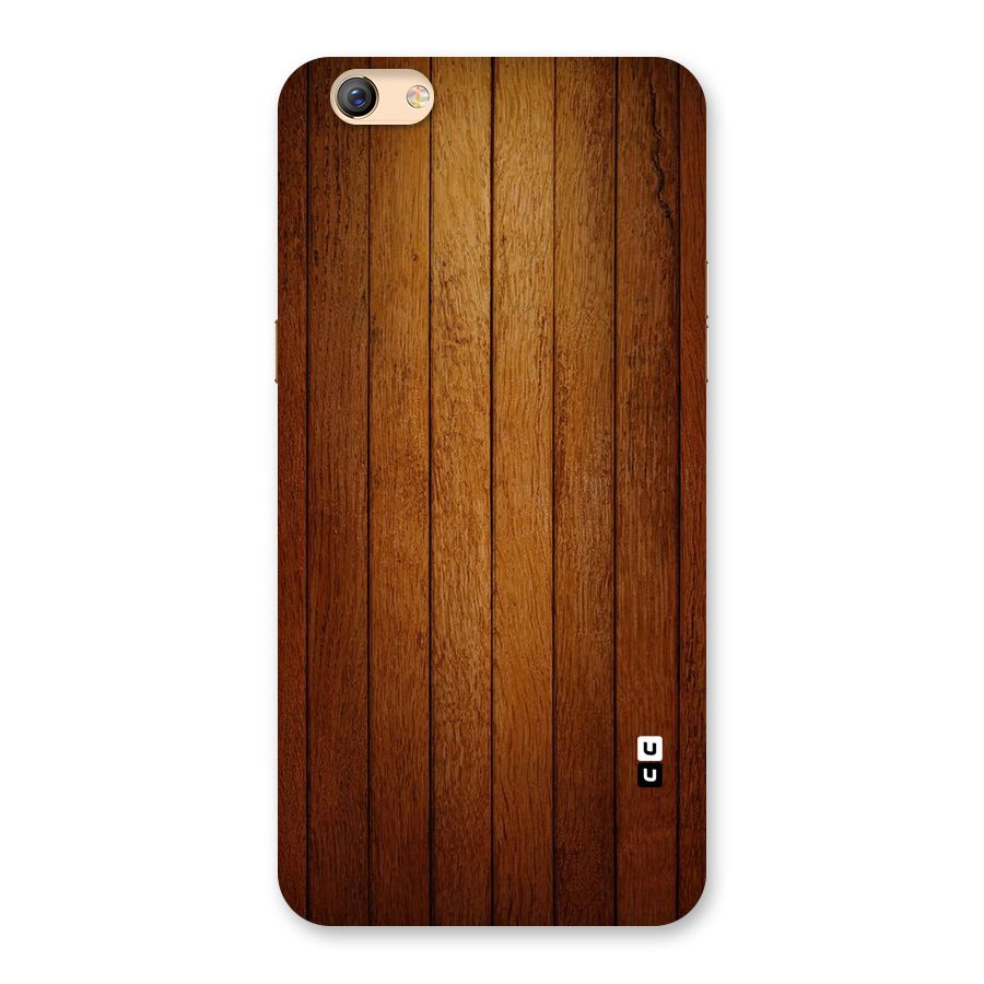 Proper Brown Wood Back Case for Oppo F3 Plus