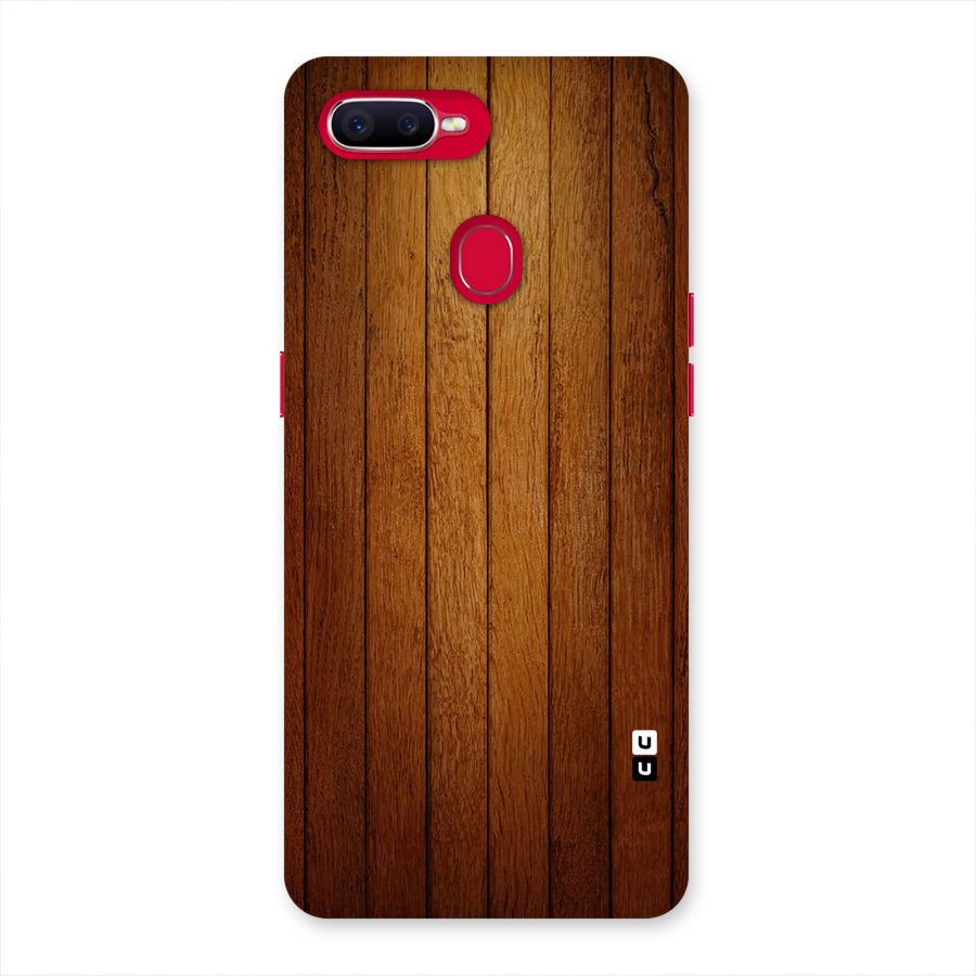 Proper Brown Wood Back Case for Oppo F9 Pro