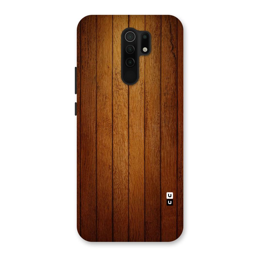 Proper Brown Wood Back Case for Poco M2