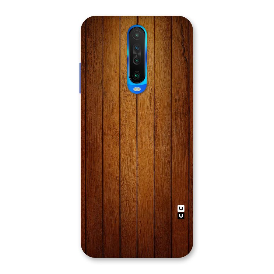 Proper Brown Wood Back Case for Poco X2