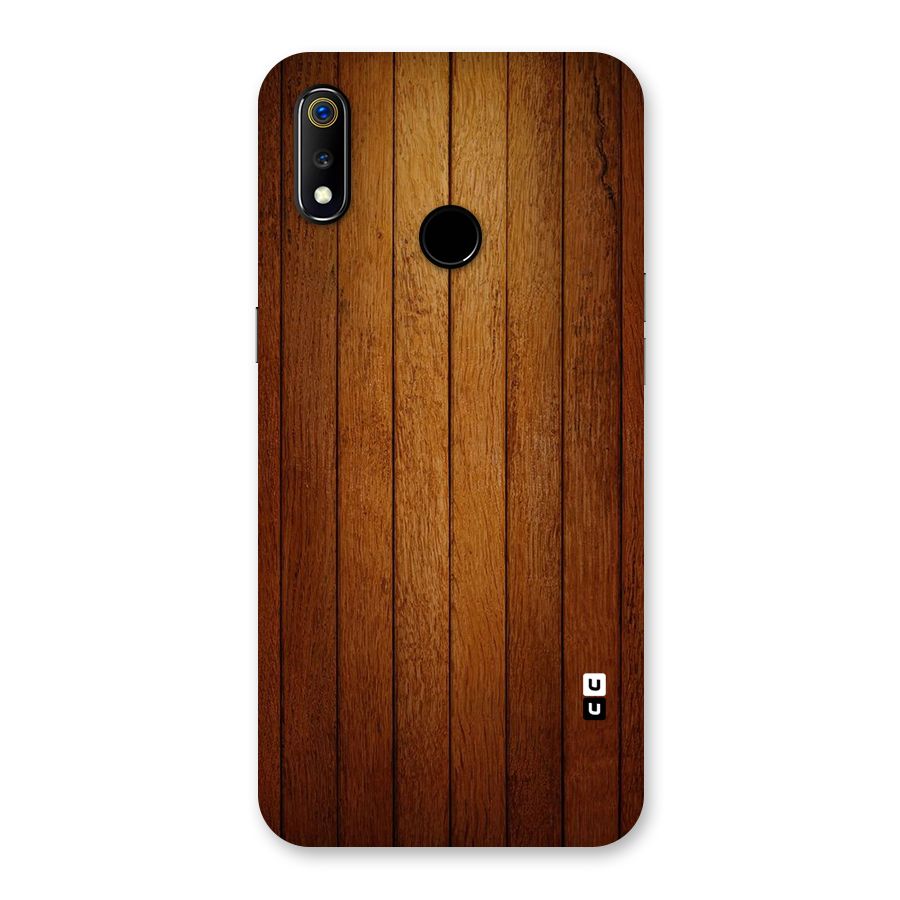 Proper Brown Wood Back Case for Realme 3