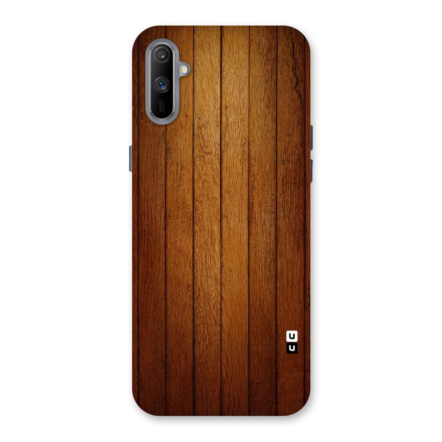 Proper Brown Wood Back Case for Realme C3