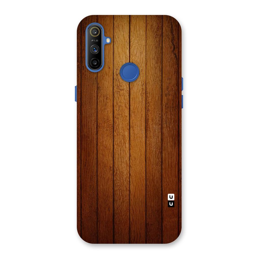 Proper Brown Wood Back Case for Realme Narzo 10A