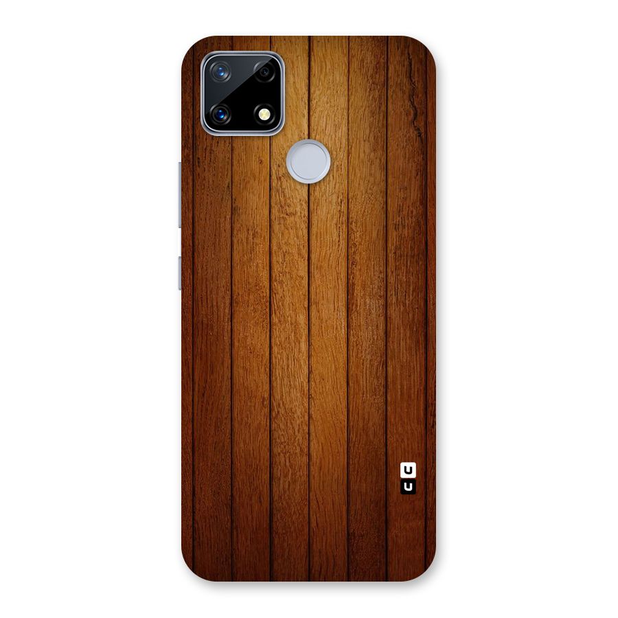 Proper Brown Wood Back Case for Realme Narzo 20