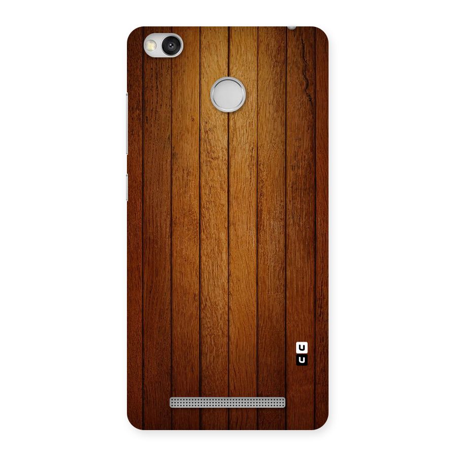 Proper Brown Wood Back Case for Redmi 3S Prime