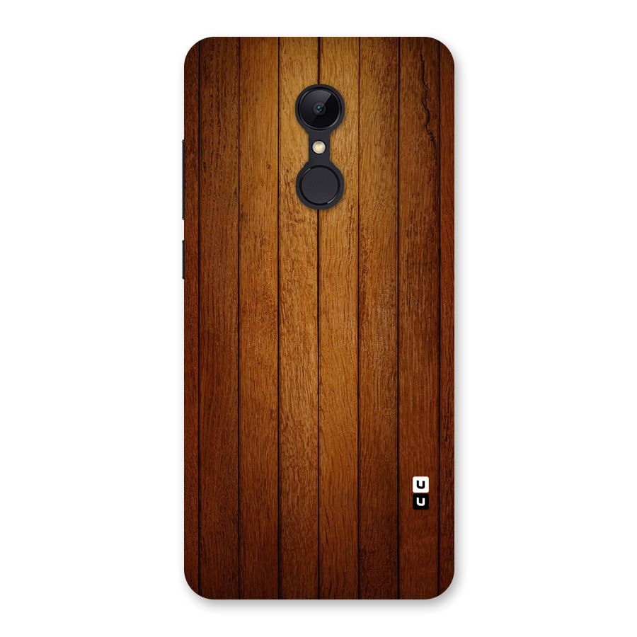 Proper Brown Wood Back Case for Redmi 5