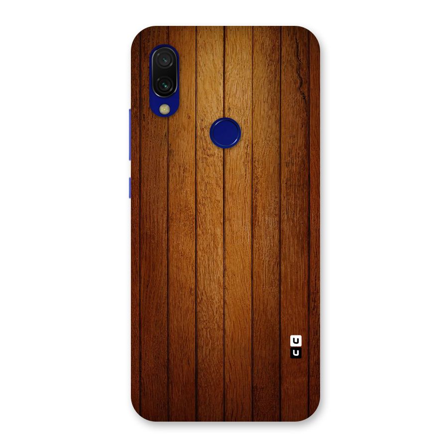 Proper Brown Wood Back Case for Redmi 7