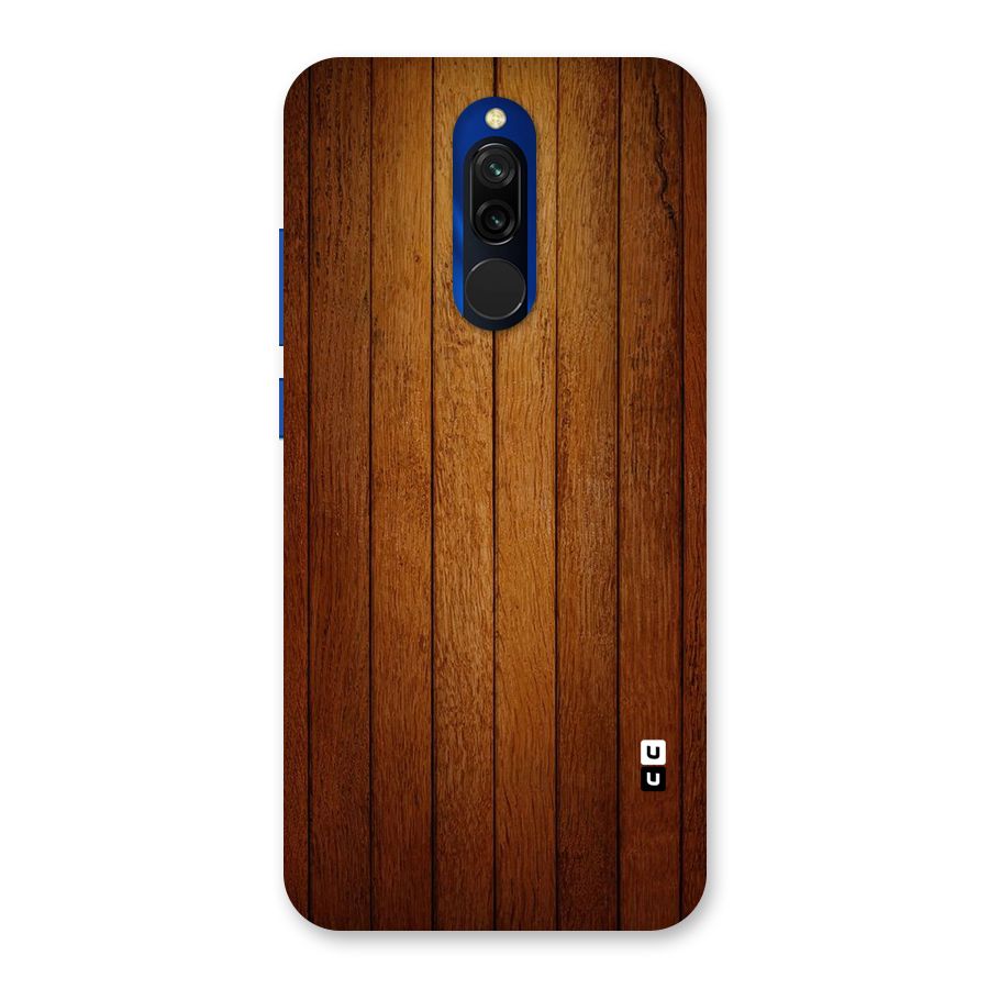 Proper Brown Wood Back Case for Redmi 8