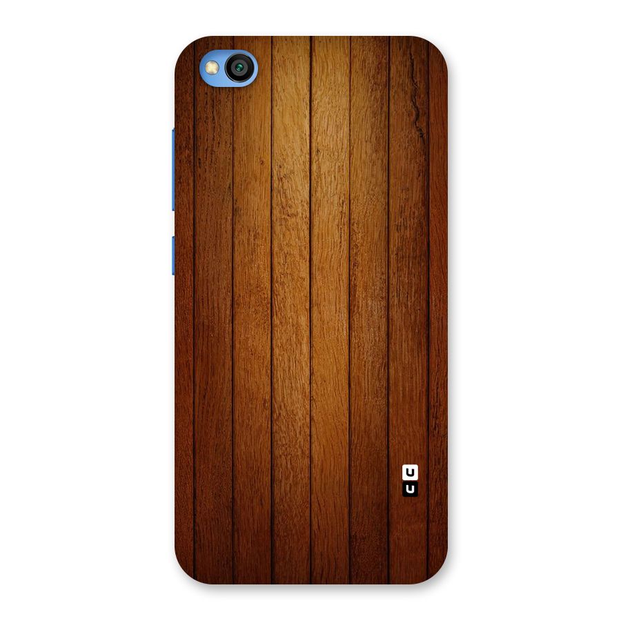 Proper Brown Wood Back Case for Redmi Go