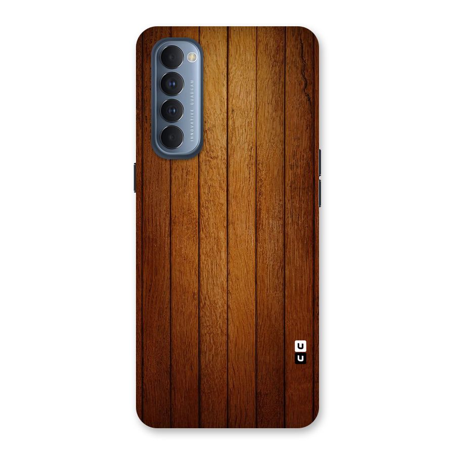 Proper Brown Wood Back Case for Reno4 Pro