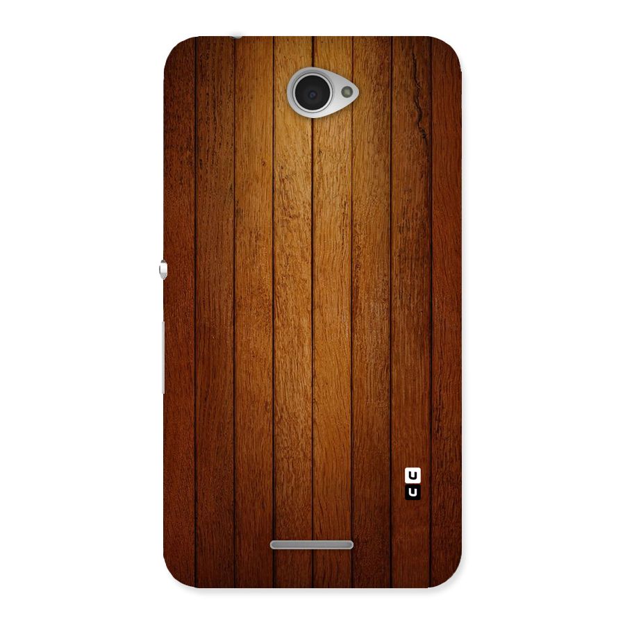 Proper Brown Wood Back Case for Sony Xperia E4