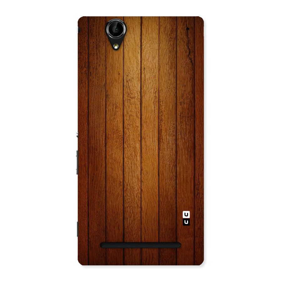 Proper Brown Wood Back Case for Sony Xperia T2
