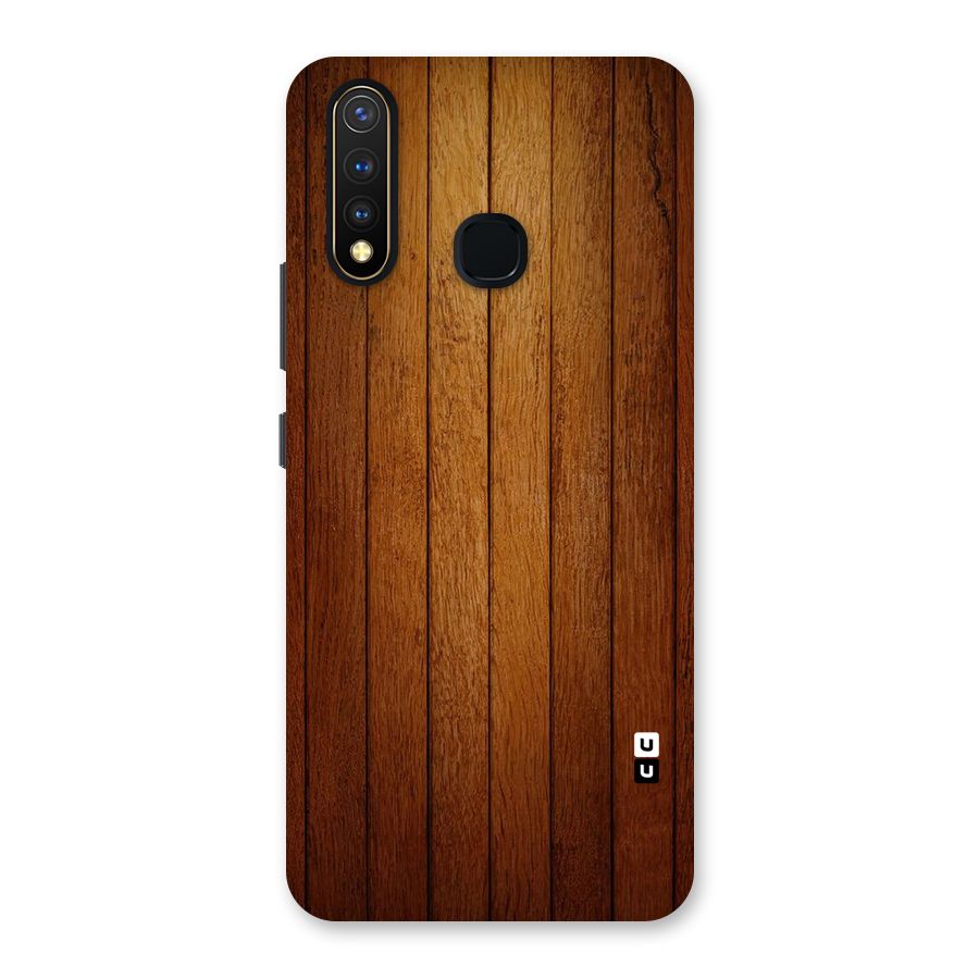 Proper Brown Wood Back Case for Vivo U20