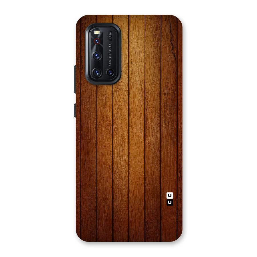 Proper Brown Wood Back Case for Vivo V19