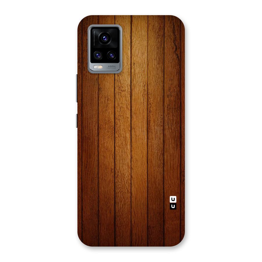 Proper Brown Wood Back Case for Vivo V20
