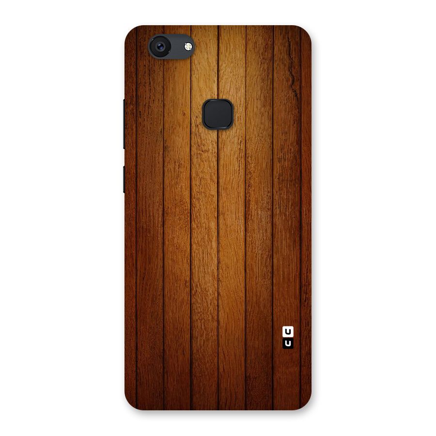 Proper Brown Wood Back Case for Vivo V7 Plus