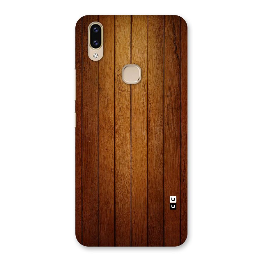 Proper Brown Wood Back Case for Vivo V9 Youth