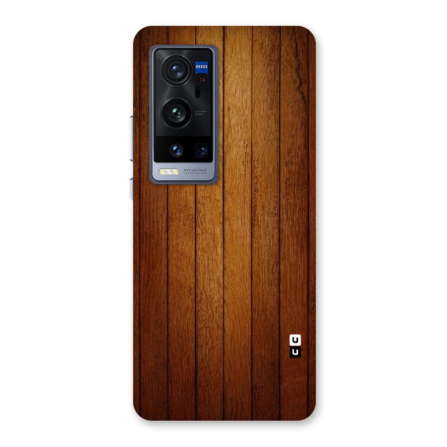 Proper Brown Wood Back Case for Vivo X60 Pro Plus