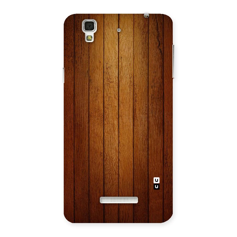 Proper Brown Wood Back Case for YU Yureka Plus