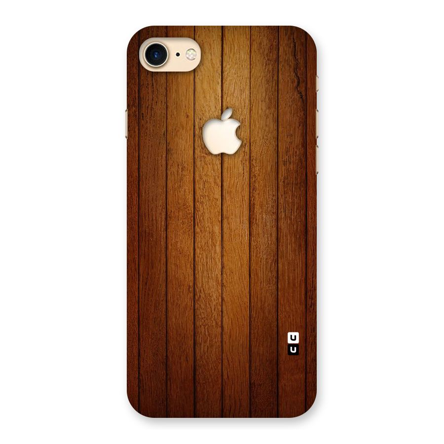Proper Brown Wood Back Case for iPhone 7 Apple Cut