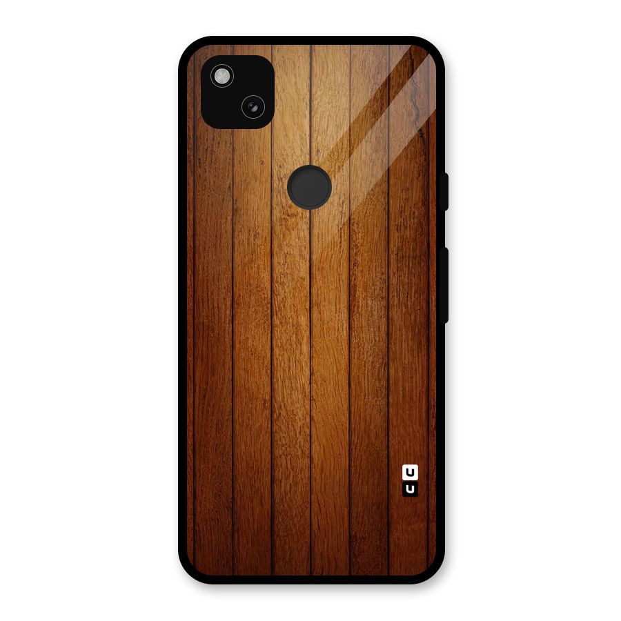 Proper Brown Wood Glass Back Case for Google Pixel 4a