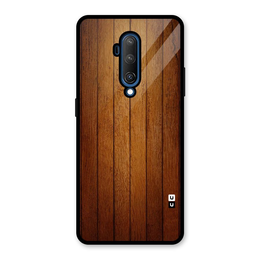 Proper Brown Wood Glass Back Case for OnePlus 7T Pro