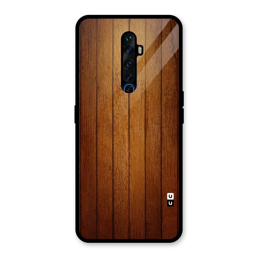 Proper Brown Wood Glass Back Case for Oppo Reno2 F