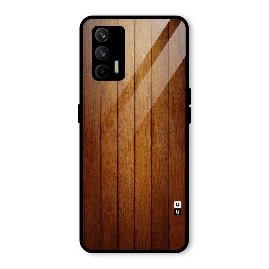 Proper Brown Wood Glass Back Case for Realme GT 5G