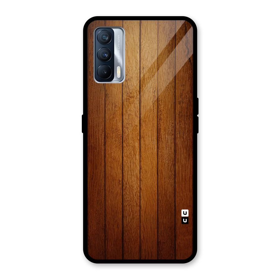 Proper Brown Wood Glass Back Case for Realme X7