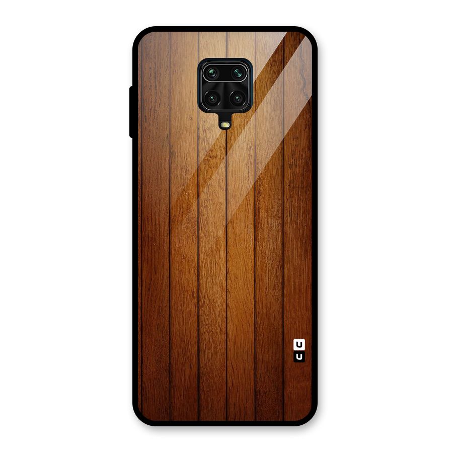 Proper Brown Wood Glass Back Case for Redmi Note 10 Lite