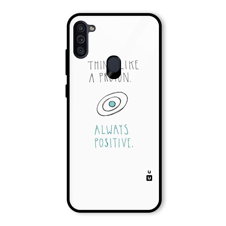 Proton Positive Glass Back Case for Galaxy M11