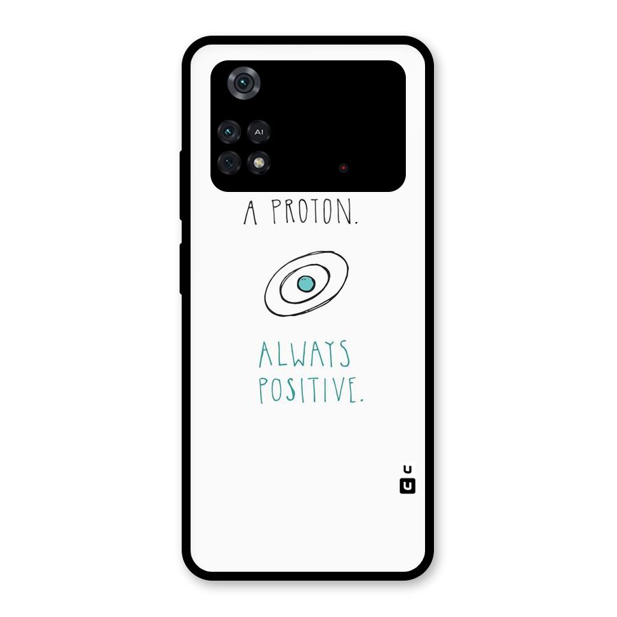Proton Positive Glass Back Case for Poco M4 Pro 4G