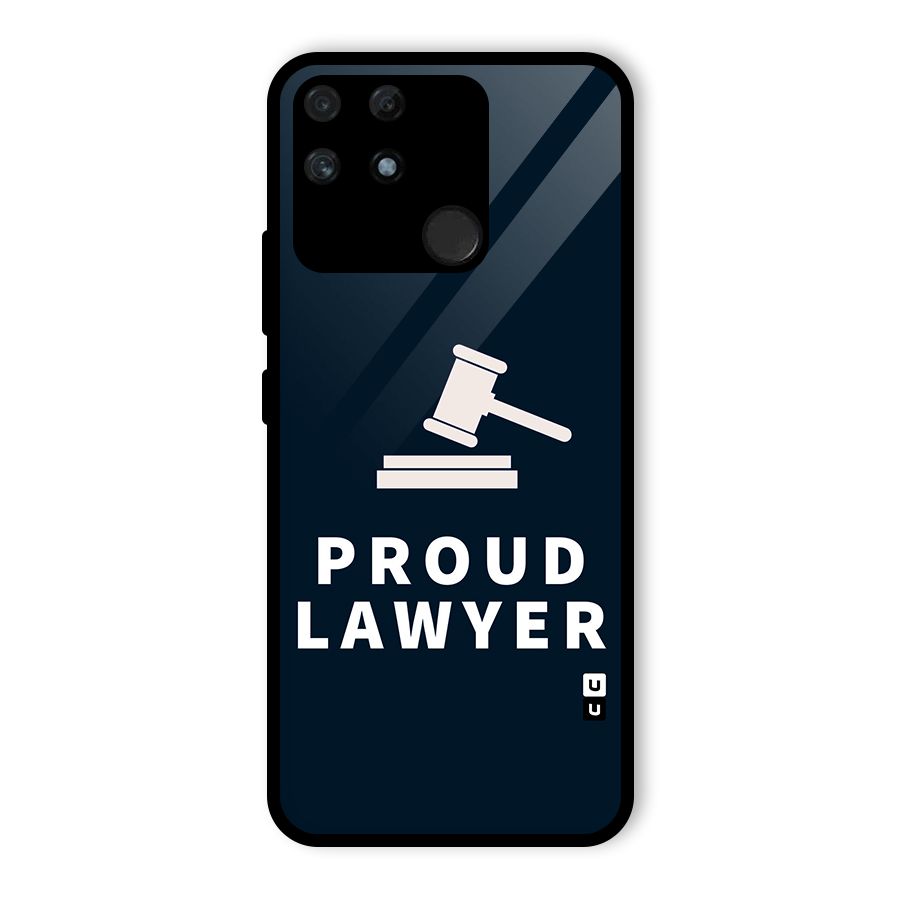 Proud Lawyer Glass Back Case for Realme Narzo 50A
