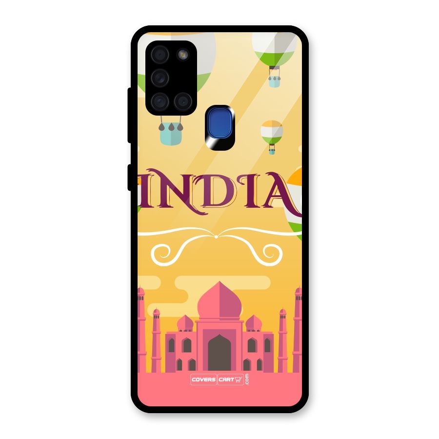 Proud To Be Indian Glass Back Case for Galaxy A21s