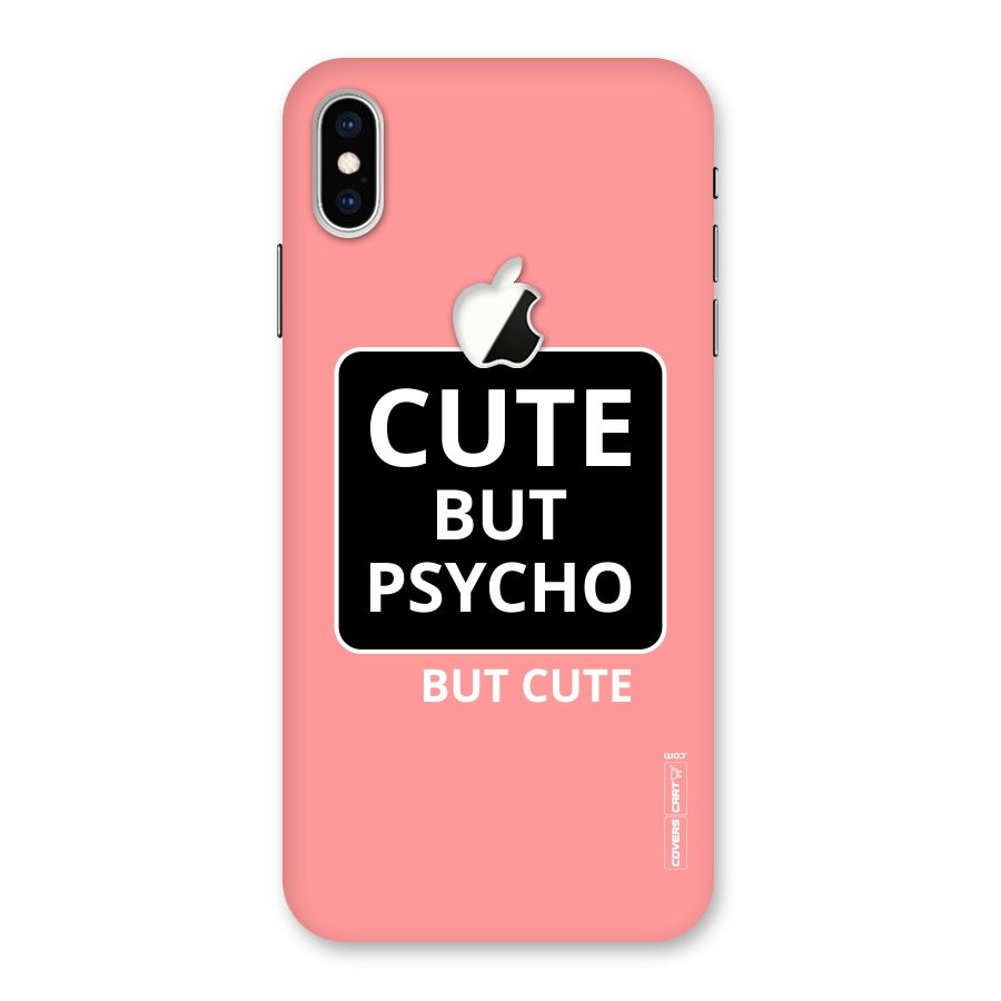 Psycho But Cute Back Case for iPhone XS Max Apple Cut